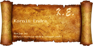 Kornis Endre névjegykártya
